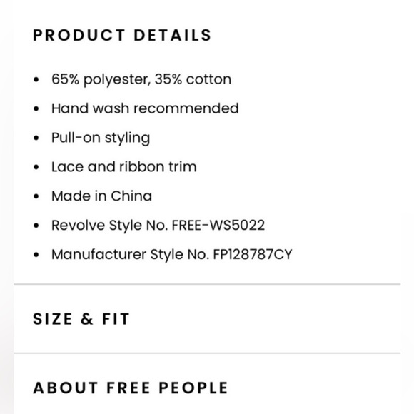 Free People Intimately Only You Tank Black Lace Size XS $38 Retail NWT - Picture 6 of 10